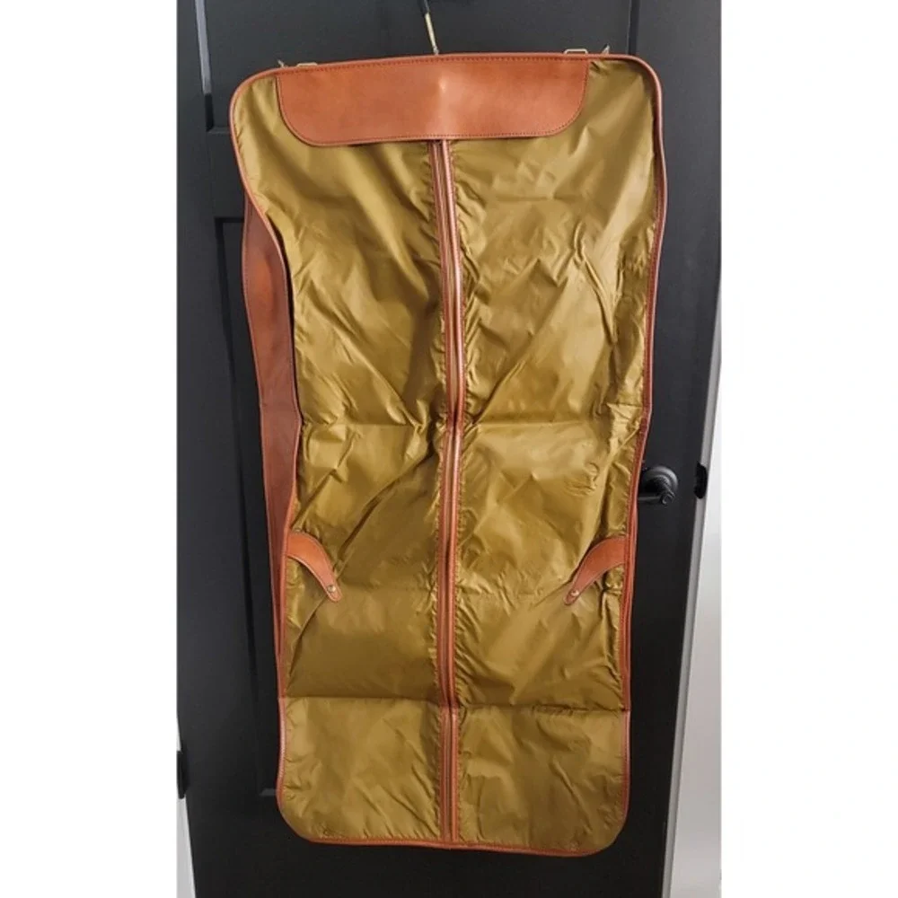 Vintage‎ Airway Luggage Garment Bag Leather Trim Suit Carrier Travel Luggage